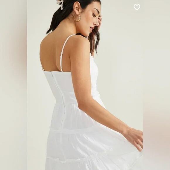 ALTARD STATE Raina White Fit n Flare Sundress Womens M Boho Beach Twee - Picture 8 of 8